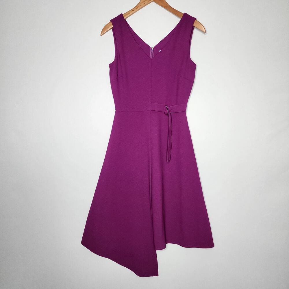 Antonio Melani Purple Asymmetrical A Line Dress Women's Size 0